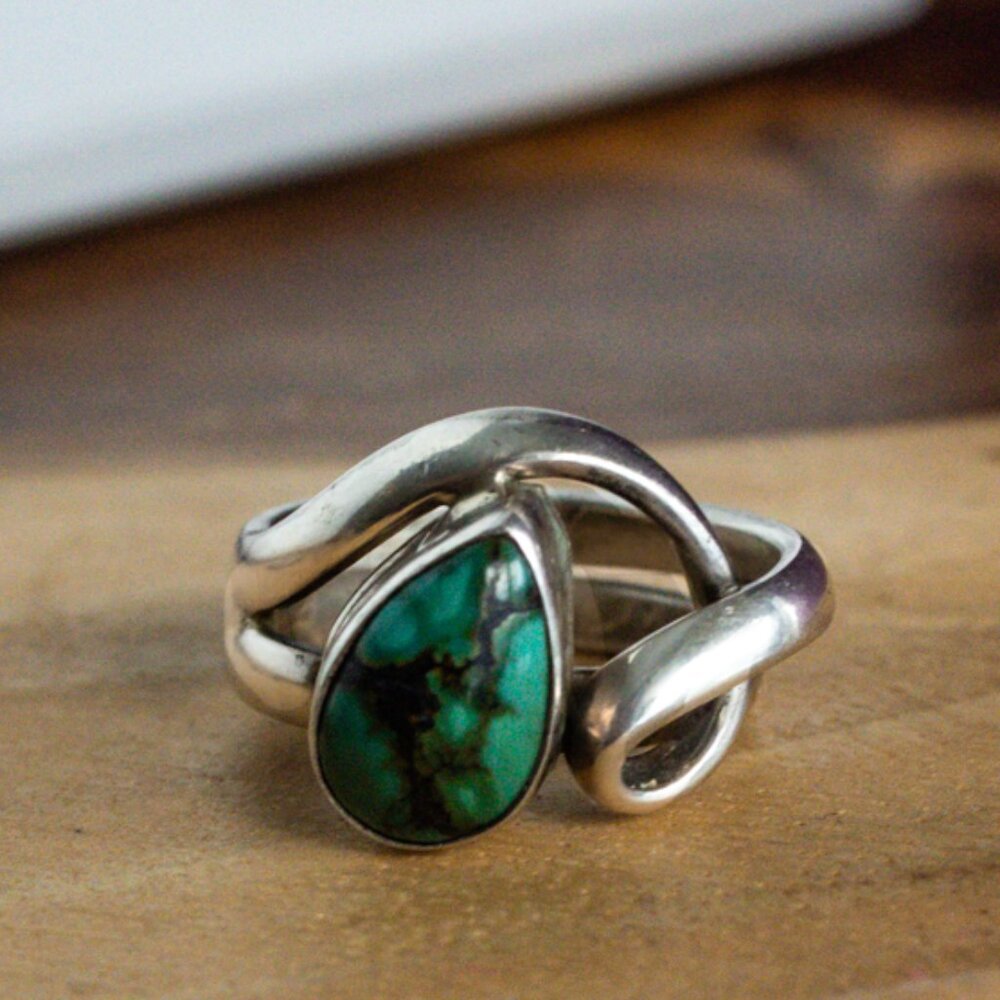 Gary Sanchez Navajo Sterling Royston Turquoise Ring 8